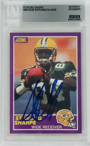 Sterling sharpe signed 1989 - sharpe,